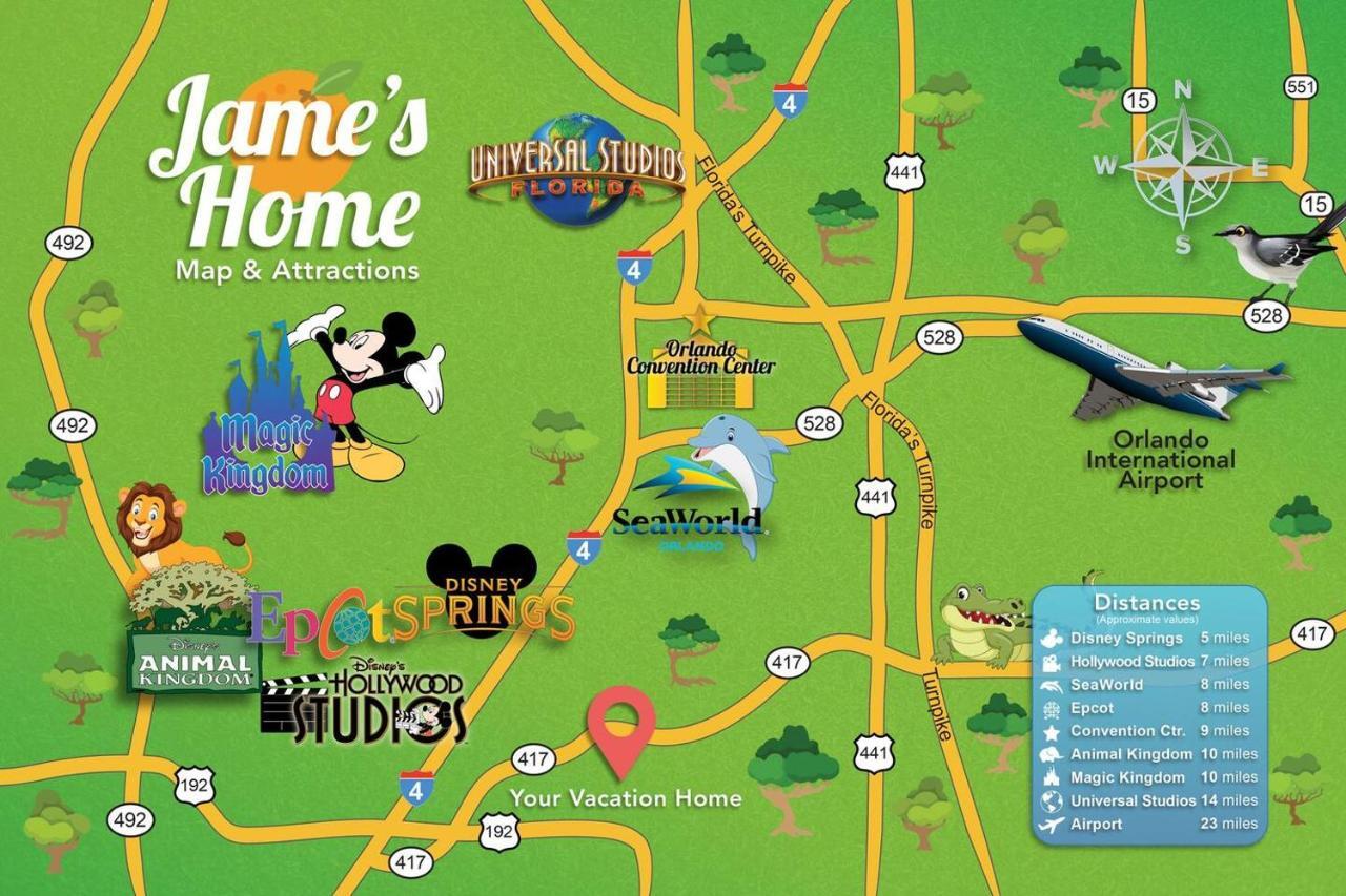 H - New 2 Bedroom Condo - 5 Miles To Disney - Free Water Park Kissimmee Exterior foto